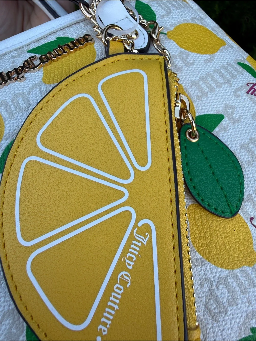 Juicy Couture Lemon Mini Tote Bag with Crossbody Strap, New with Tags - Picture 4 of 6